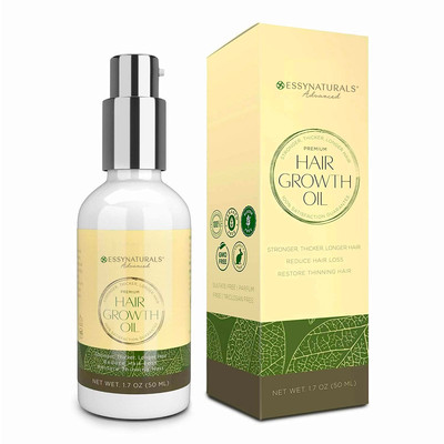 Essynaturals Hair Growth Oil with Biotin - Caffeine and Castor Oil for Fuller...