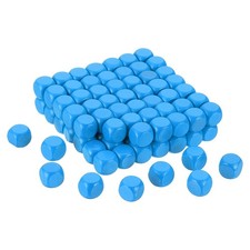 100 Pcs Blank Wooden Dice,10mm 6 Sided Wood Cube Square Block, Blue