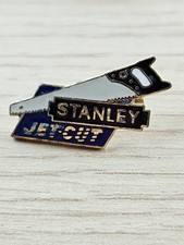 Pin's Pins Pin's S&auml;ge mit Stanley Jet Cut Logo Metall emailliert