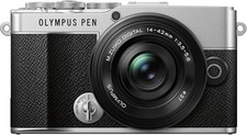 Olympus PEN E-P7 14-42mm EZ Lens Kit Silver New Japan