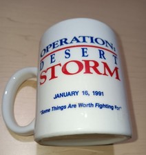 Desert Storm Made In USA 10oz Coffee Cup Mug January 16 1991 Commemorative VGC