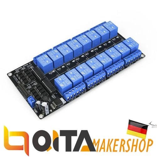 12V 16-Kanal Optocouplers Relay Shield für Arduino Optokoppler Relais Modul QITA