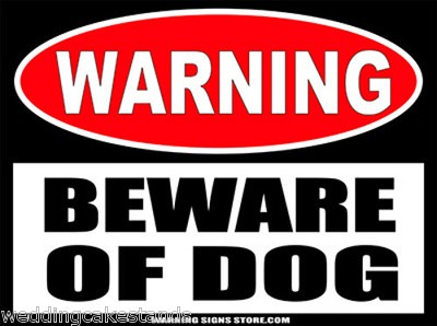 beware of dog decal