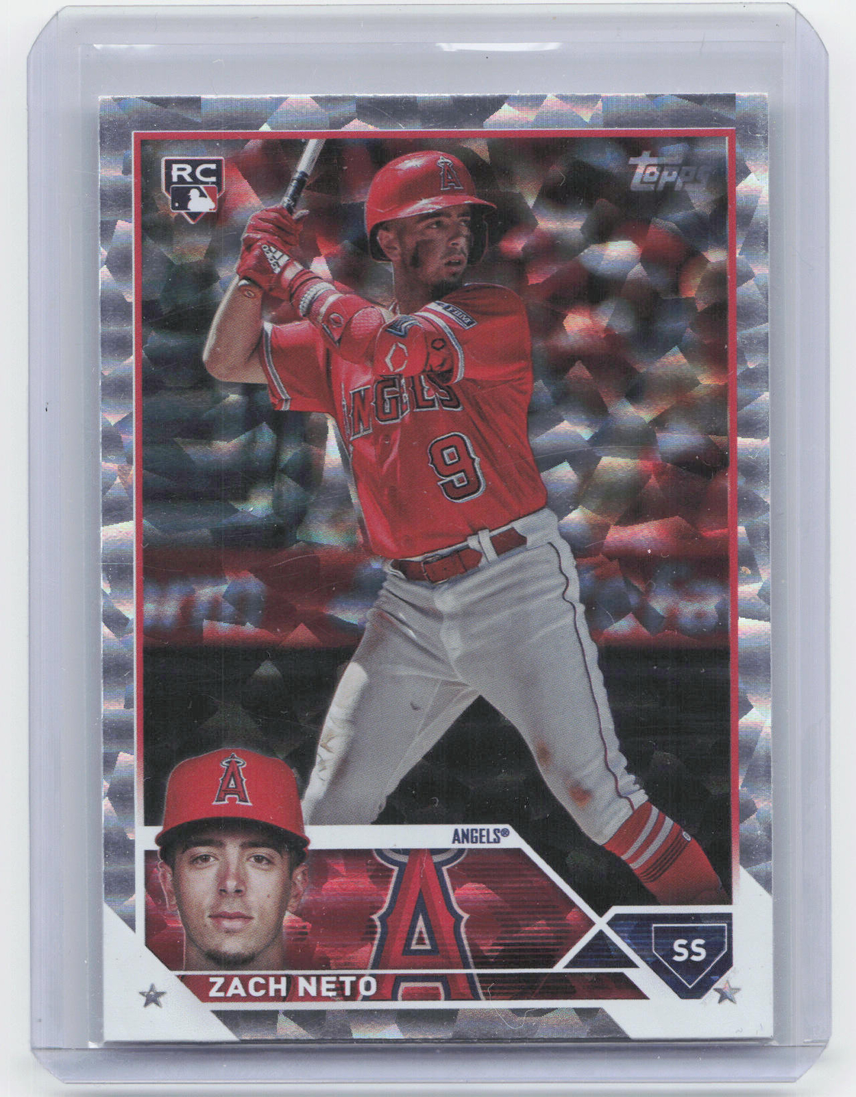 2023 Topps Update #US98 Zach Neto Silver Pattern Foilboard