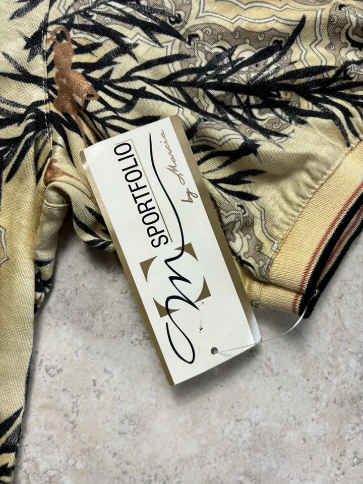 Camisa Polo de Golf Sportfolio By Marcia XL De Colección Años 80 Hecha en EE. UU. NUEVA CON ETIQUETAS Foto 2 de 4