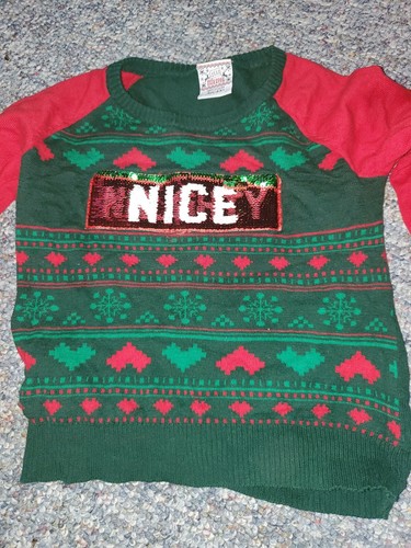 Christmas Sweater Unisex M 6/6x Naughty 