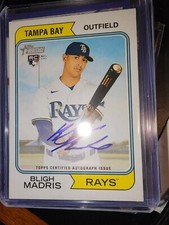 2023 TOPPS HERITAGE ROA-DM BLIGH MADRIS AUTO - TAMPA BAY RAYS