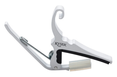 Kyser Quick Change Capo Kapodaster KG6W Westerngitarre, weiß