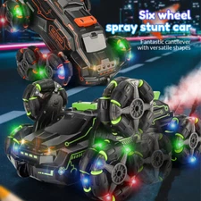 360° 4WD RC Stunt Car Toy Remote Control Gesture Sensing Off-Road Spray Gifts US