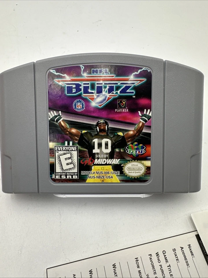 NFL Blitz (Nintendo 64, 1997) Novo na caixa 100% completo - Autêntico testado - Imagem 4 de 4