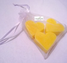 3 Heart Shape Guest Mini Hand Soap SLS & PARABEN FREE GRAPEFRUIT Scent Soap Gift