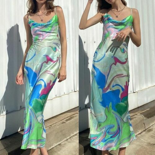 Jupe Longue Drapée Mona Lisa Par Interchic – Bleu Métal – Taille 54 (élastique)