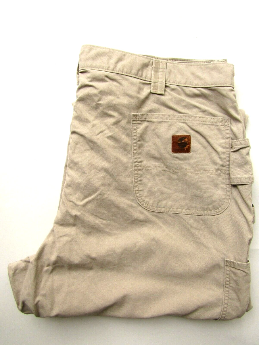 Carhartt men s jeans original dungaree fit W44 L34 beige cotton B151 TAN LEVE271