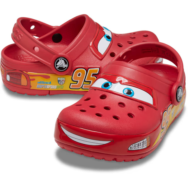 NEW Kid’s LIGHT-UP Lightning McQueen NWT Kid Shoe Clog Disney C8-J3 Sizes