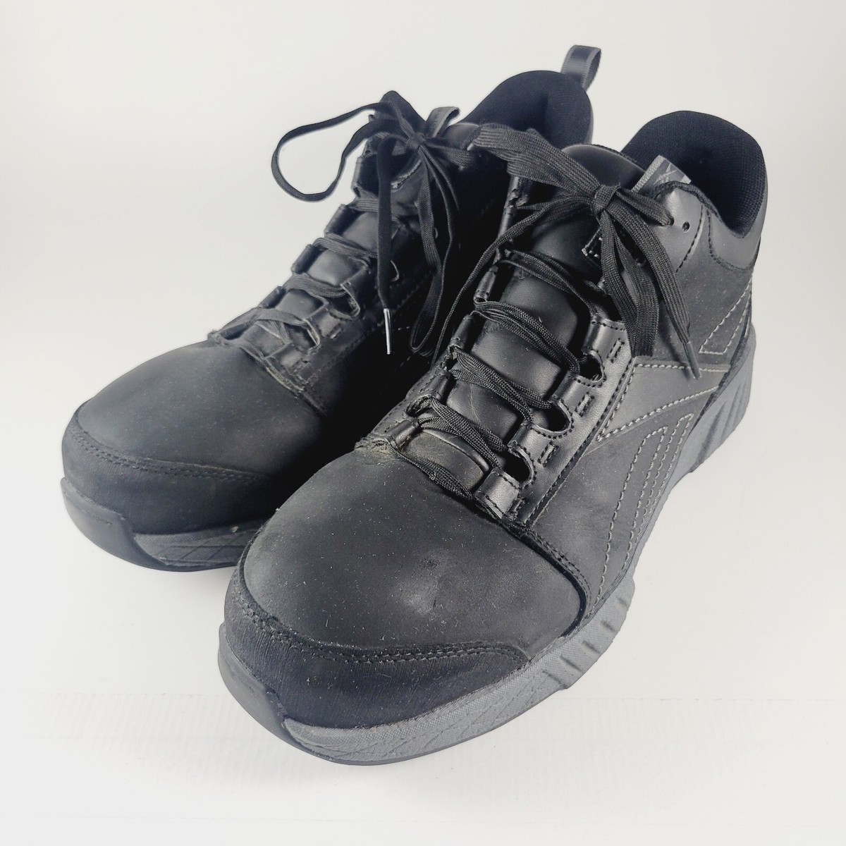 Reebok Men's Fusion Formidable Black Leather Working Steel Toe