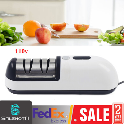 Professional Electric Knife Sharpener 3-Speed Home Kitchen Knives Sharpening NEW