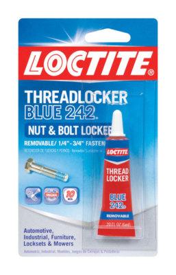 NEW! LOCTITE Nut & Bolt Gel Threadlocker 242 Blue 209728