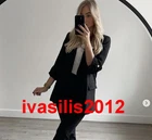 ZARA NEW WOMAN BLAZER WITH ROLLED-UP SLEEVES JACKET BLACK XS-XXL  2189/760