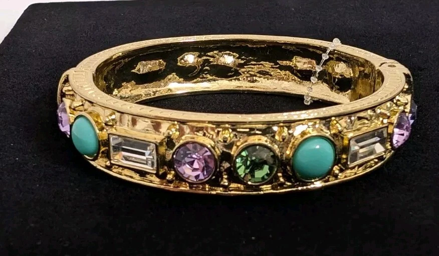 Brazalete Brazalete Heidi Daus Go Dos Piedra Multicorte-Turquesa Multi-7"-NUEVO CON ETIQUETAS Foto 2 de 4