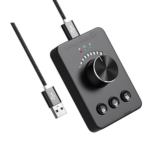 USB Audio Volume Controller Knob Audio Adjuster Video PC Computer Speaker Switch - Picture 2 of 14