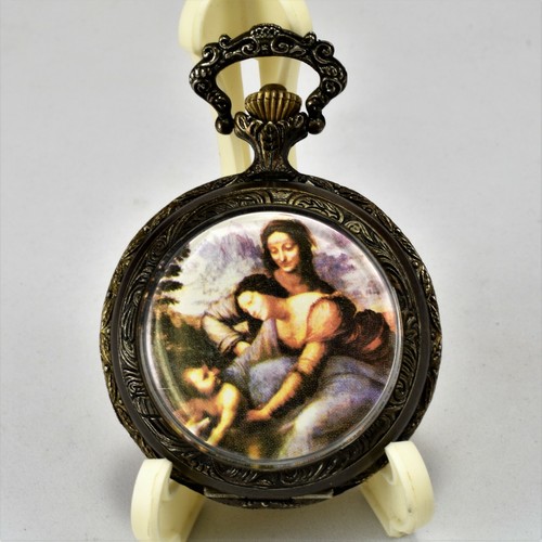 Vintage PICO Antimagnetic 1 Jewel Pocket Watch Religious Baby Jesus Keeps Time - 第 5/7 張圖片