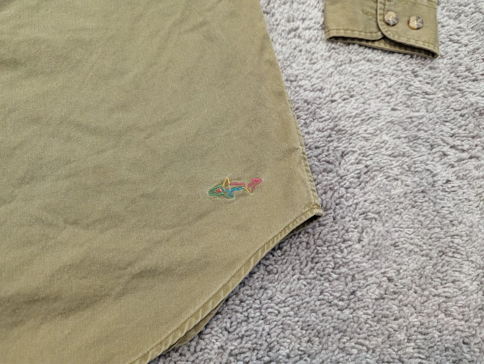 Camisa De Colección Greg Norman Abotonada Para Hombre Grande Verde Golf Exterior Foto 2 de 4