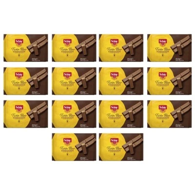 14x Schär Twin Bar Glutenfreie Waffeln Mit Milchschokoladenüberzug 64,5g