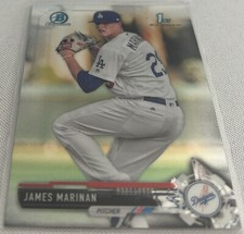 2017 Bowman Chrome Draft Baseball James Marinan Los Angeles Dodgers 1st Bowman