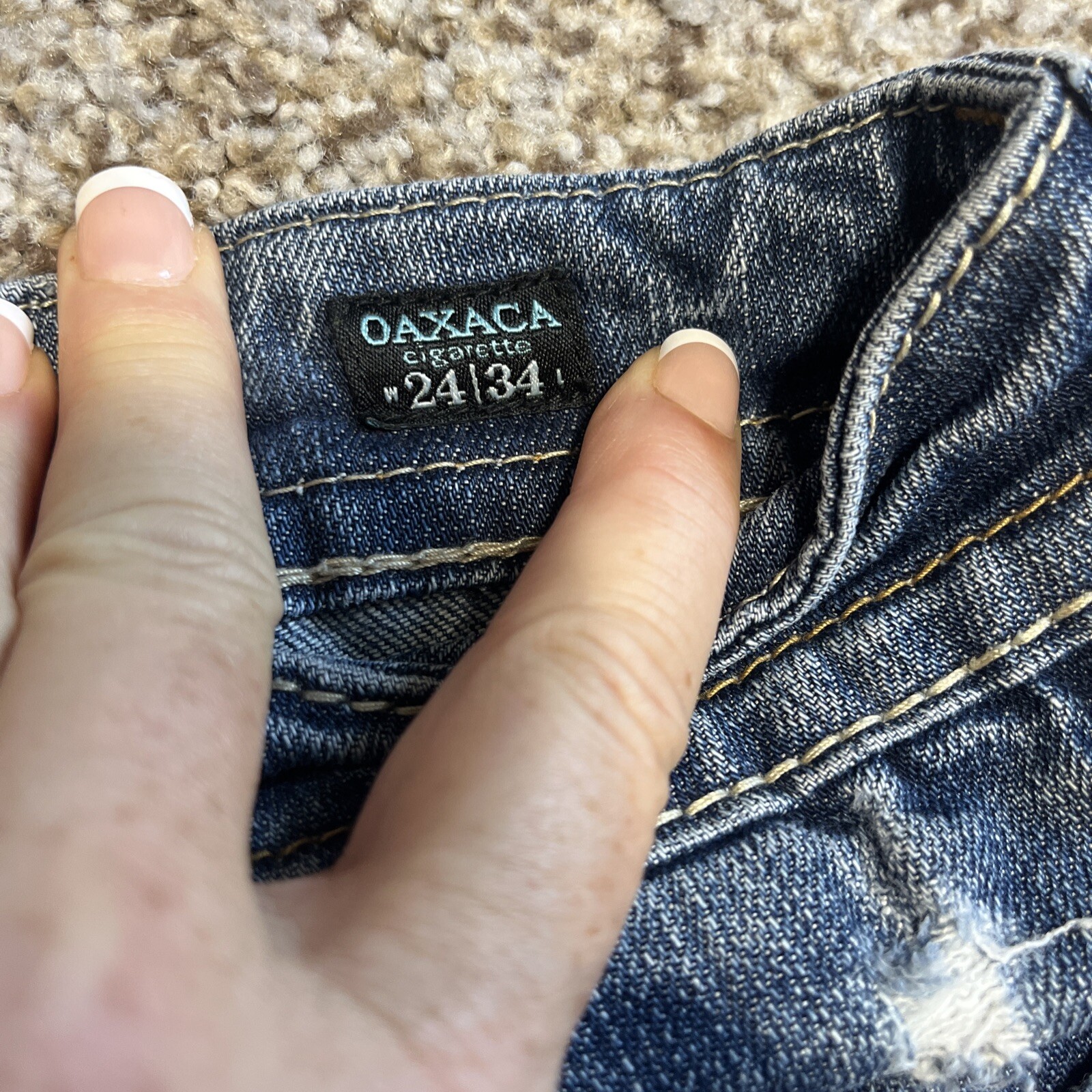 MEK Denim Women's Jean Shorts Cut off Distressed Fray Hem Sz 24 OAXACA - View 4