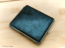 Black Leather Vintage Cigarette Case-Tobacciana-205