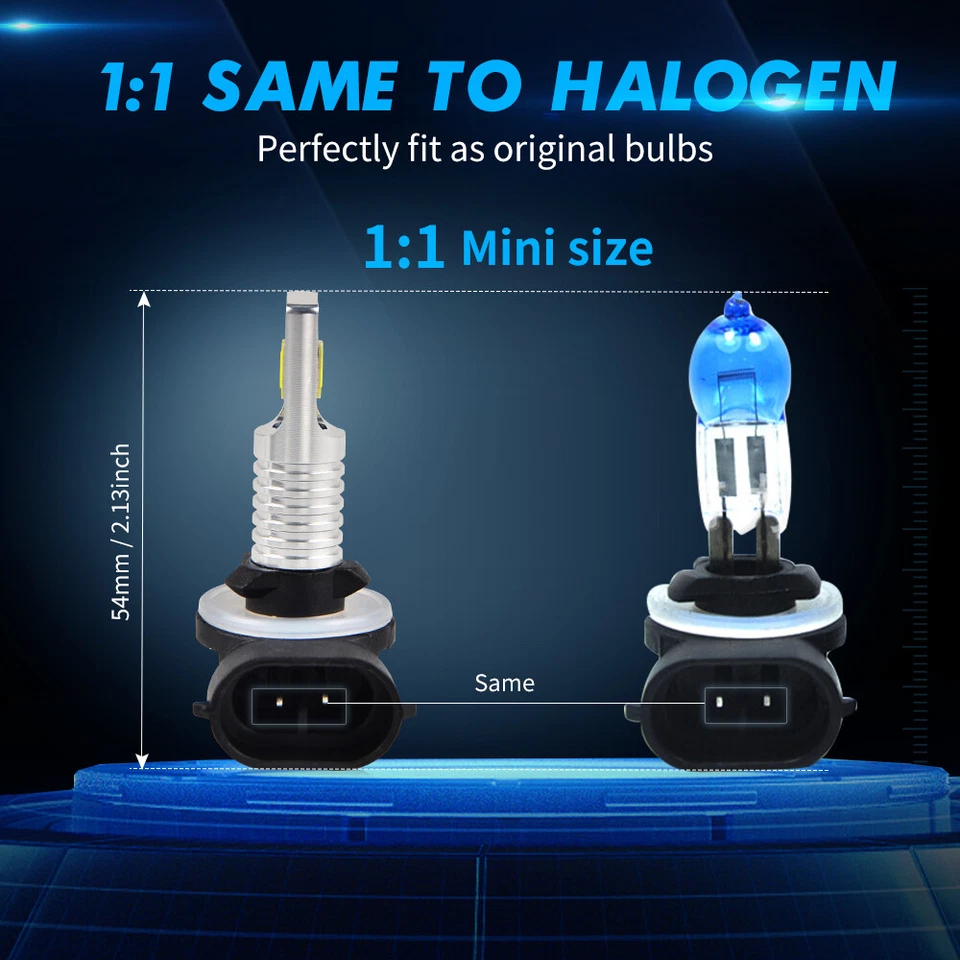 2x Bombillas LED de haz alto para Arctic Cat Bearcat 570 pista larga 2004-2008 Foto 3 de 4