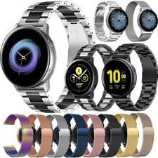 For Samsung Galaxy Watch Active 2 40/42/44mm S3 Steel Milanese Loop Band Strap