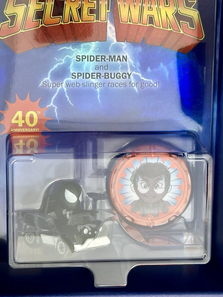 2024 SDCC Эксклюзив Marvel Secret Wars Hot Wheels Гоночный Стих СИМБИОТ Человек-паук - Изображение 3 из 4