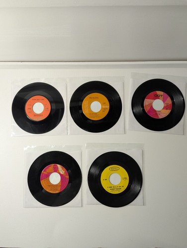 45 RPM Vinyl Record Lot Of 5 Records Vintage 3 Dog Night The Guess Who