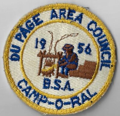 1956 Camp-O-Rall Du Page Area Council BSA YEL Bdr. [MX-8749]