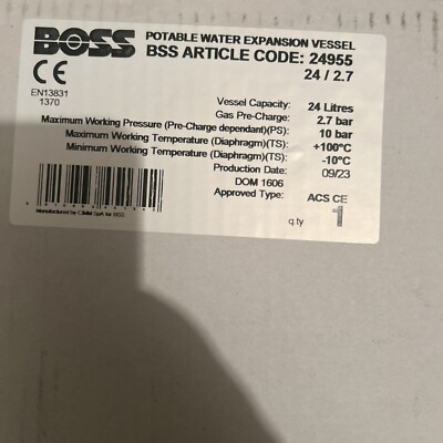 Boss Tragbares Wasserausdehnungsgefäß 24 Liter 