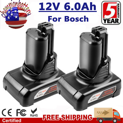 12V For BOSCH BAT420 BAT411 6.0Ah Li-ion Battery BAT413 BAT412A BAT411A GSA GSR 
