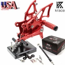 CNC For 2014 2015 2016-2024 Yamaha YZF R3 Rearset Footrest Foot Pegs Pedals Set