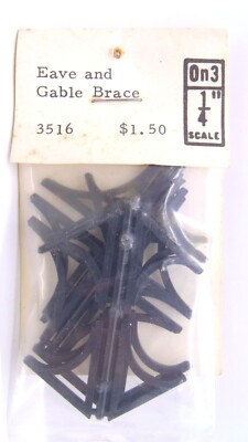 Grandt Line On3 1/4'' Scale Eave And Gable Brace Train Railroad Accessory 3516