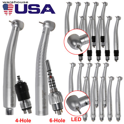 Big Head Dental High Speed Handpiece (LED fiber optic) & 4/6Hole quick Coupler