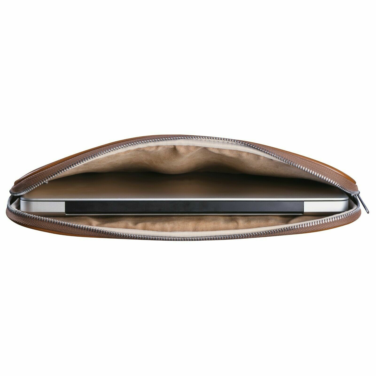 Blackweb Laptop Sleeve Fits Up to 13.3" Brown Leather Look Padded Case