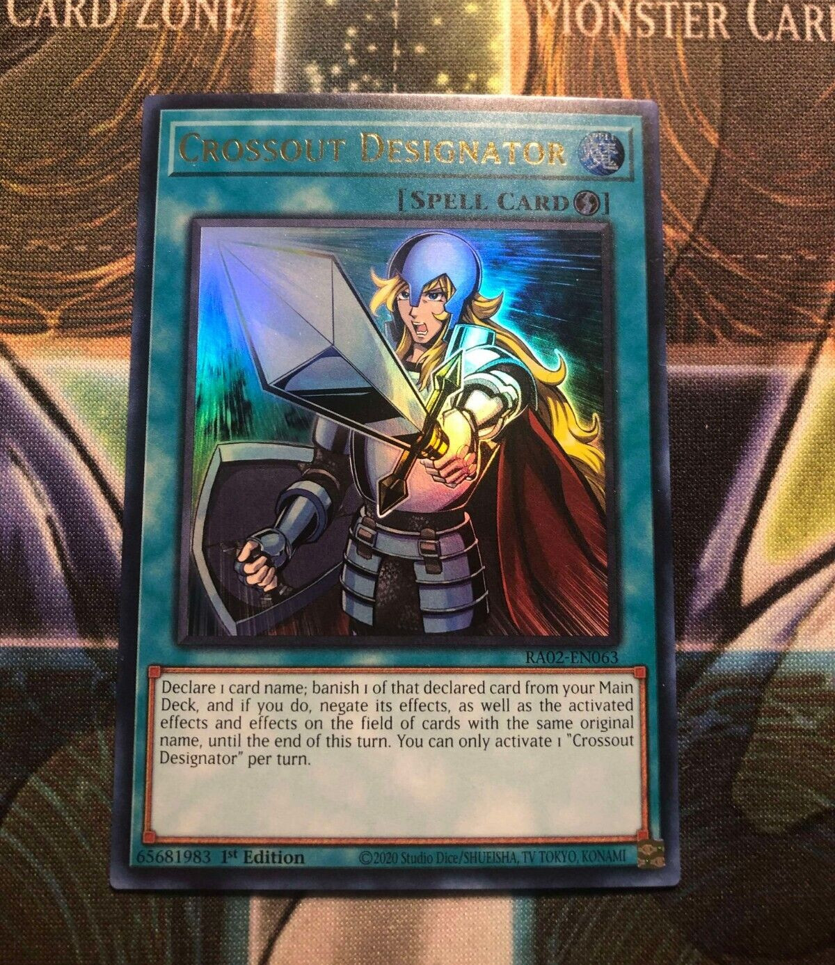 *** CROSSOUT DESIGNATOR *** 1ST EDITION ULTRA RARE RA02-EN063 YUGIOH!