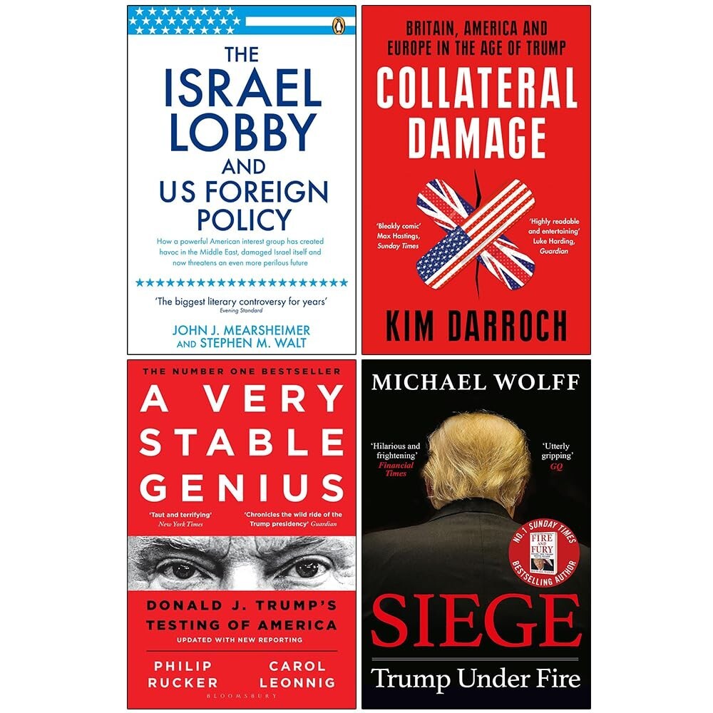 Israel Lobby Foreign, Very Stable Genius, Collateral Damage, Siege 4 Books Set