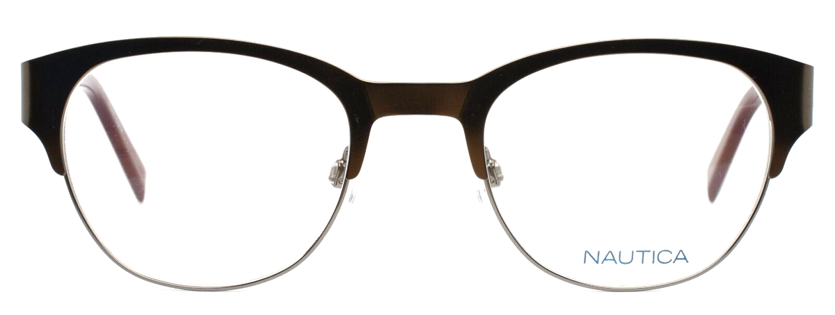 NAUTICA N7256 200 Brown Silver Womens Round Full Rim 
