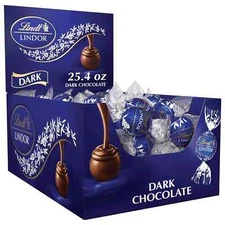 Lindt LINDOR Dark Chocolate Truffles Classic Recipe 25.6oz 60 pack FREE SHIPPING