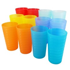 22-ounce Plastic Tumblers Unbreakable BPA Free Dishwasher Safe Set of 12 in M...