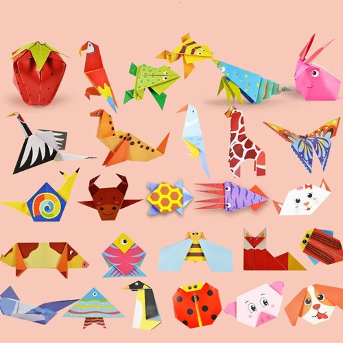 108 Pages Montessori Toys Cartoon Animal Origami Paper DIY Kids Handicraft Study - Picture 10 of 16