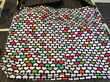 joe boxer reusable canvas tote bag heart pattern