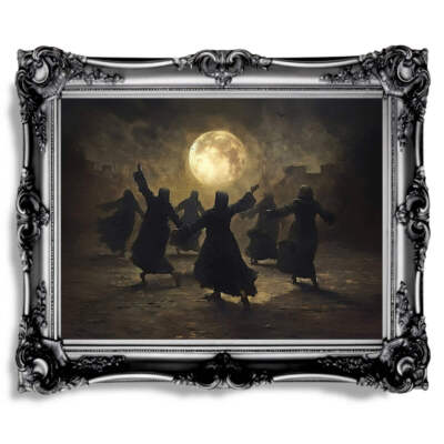Witches Midnight Ritual Wall Art Print - Witchcore Print, Magic