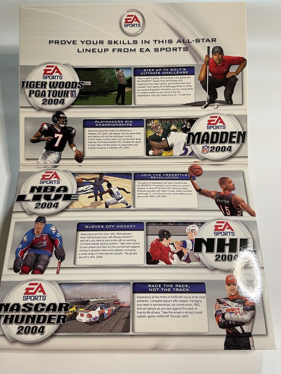 World of EA Sports 2004 PC CD-ROM Madden NHL NBA Live Nascar PGA